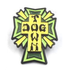 Dogtown Cross Logo Color Enamel Pin – Green
